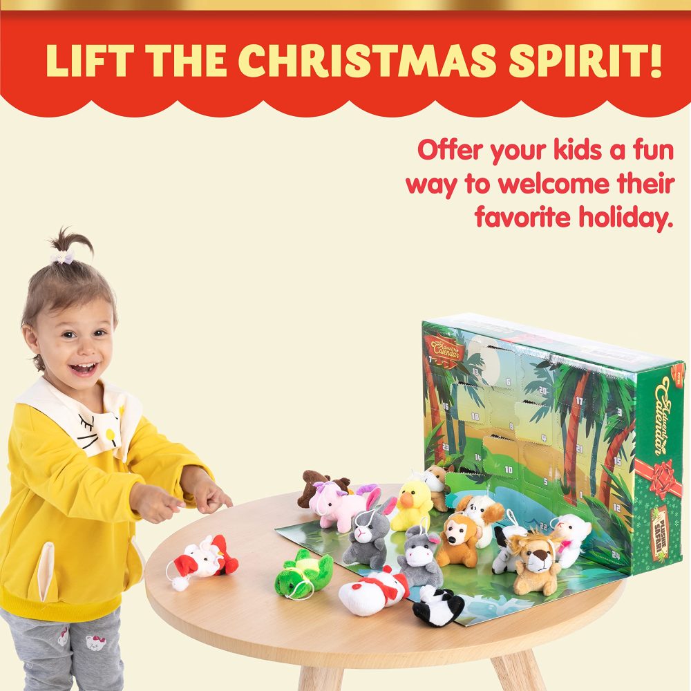 JOYIN 2024 Mini Animal Plush Advent Calendar Christmas 24 Days Countdown Advent Calendar with 24 Animal Plush Toys - Image 4