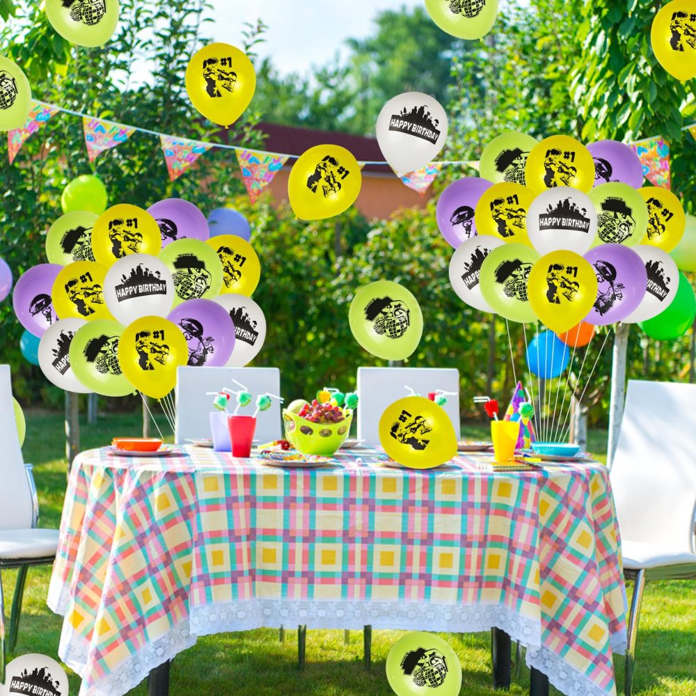 Fortnit Birthday Decorations,48pcs Fortnit Balloons,Gaming Party Decorations,Fortnit Latex Birthday Party Balloons for Kids Birthday Baby Shower Fortnit Theme Party Supplies - Image 5