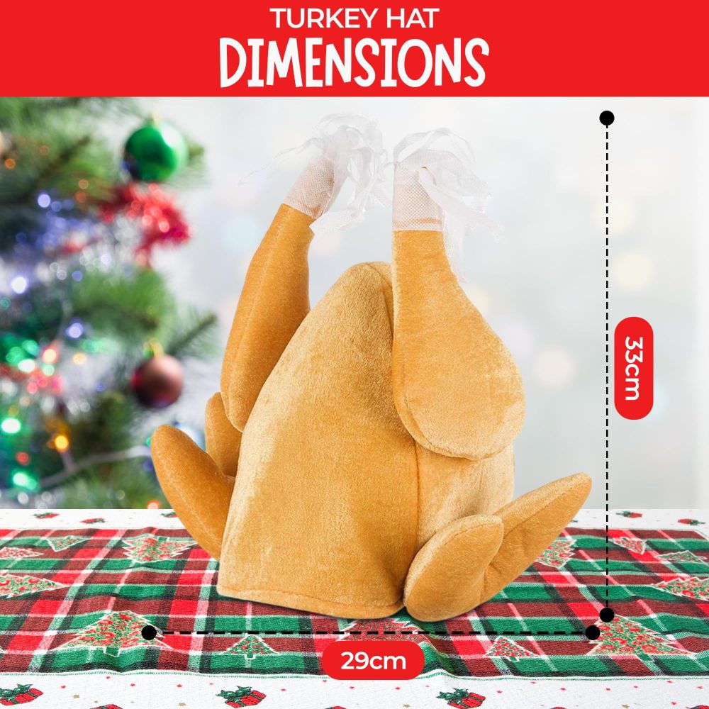 Christmas Turkey Hat Novelty Christmas Hat - Turkey Christmas Hat - Secret Santa Hat Novelty Christmas Gifts Chicken Hat Adult - Turkey Hats for Turkey Costume Funny Christmas Party Hats for Adults - Image 6