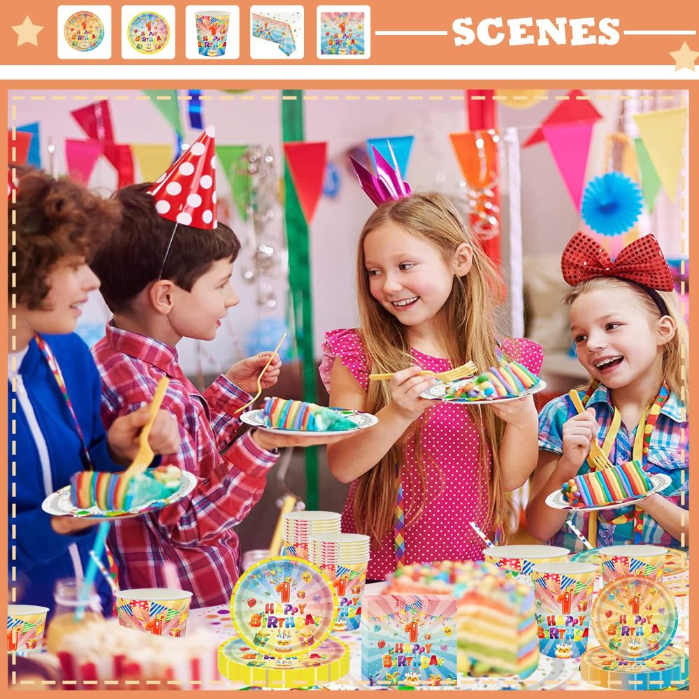 137*274cm 6th Birthday Table Cloth for Girl,Boy,Colourful Kids 6th Birthday Table Decorations Plastic Tablecloths Disposable Tablecover for Girls Boys Kids 6th Birthday Gifts Party Decor Supplies - Image 3