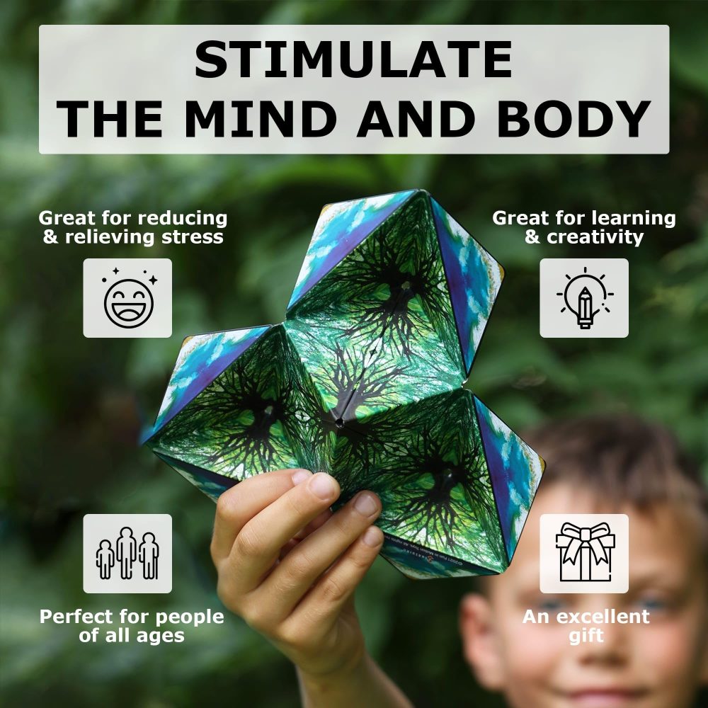 SHASHIBO Shape Shifting Box - Award-Winning, Patented Fidget Cube w/ 36 Rare Earth Magnets - Transforms Into Over 70 Shapes (Spaced Out) - Image 6