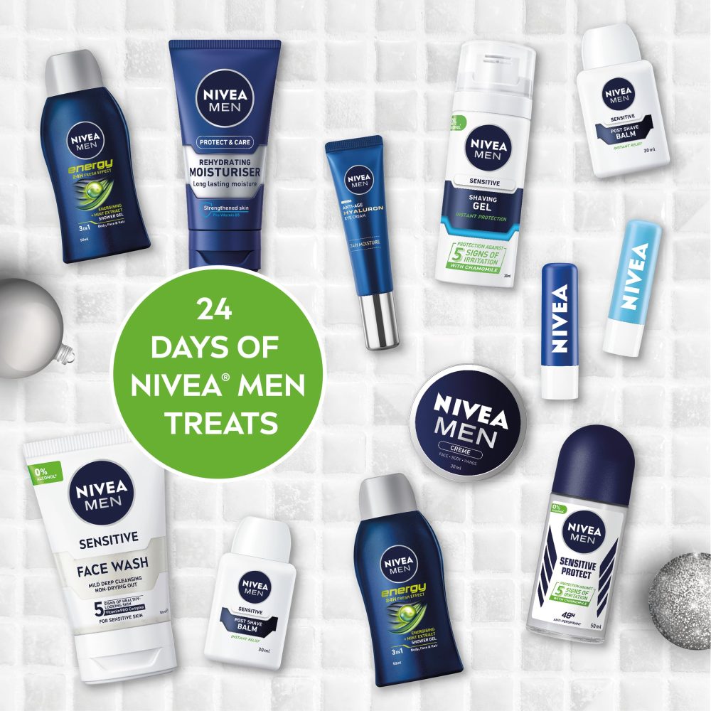 NIVEA MEN Advent Calendar 2024 Gift Set (24 Pieces), Men Gift Set Includes Men's Moisturiser, Face Wash, Shower Gel, Post Shave Balm, Lip Balms, Anti-perspirants and More - Image 4