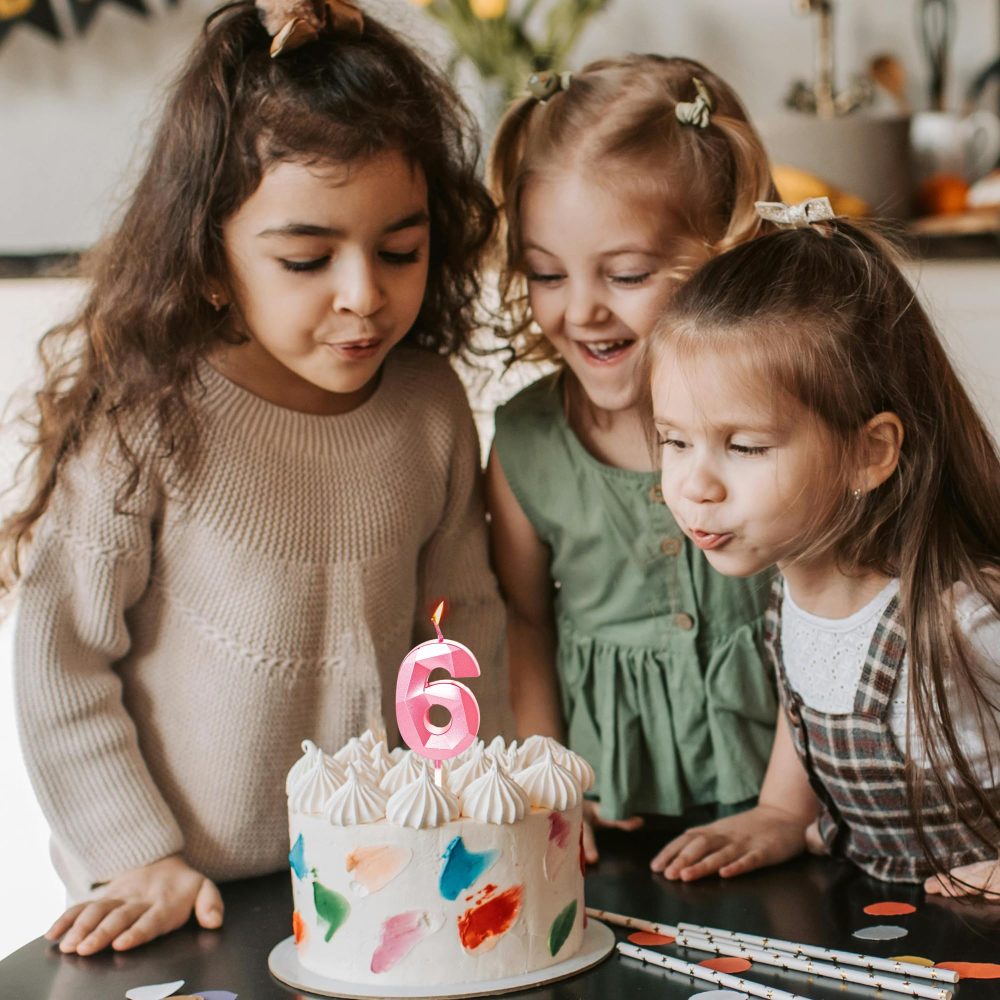 16th Birthday Candles Pink Number 16 Candles for Birthday Cake, Pink 16 Birthday Candles 16th Candles for Cake, 16th Birthday Cake Candles Cake Toppers for 16 Year Old Girls Pink - Image 2
