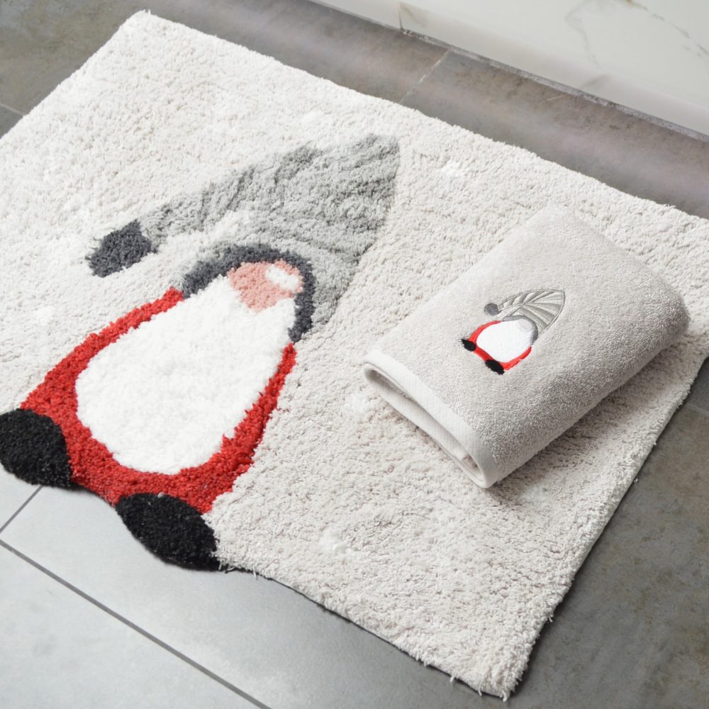 Allure Christmas Bath Mat Non Slip 50 x 80cm - Gonk Design, Super Soft & Absorbent Festive Rug - Image 4