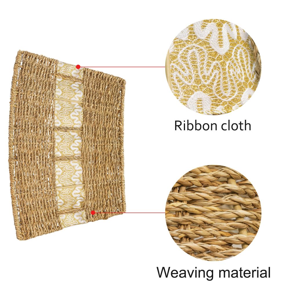 Art Beauty Christmas Tree Collar 71cm White and Gold Christmas Tree Decorations Alternative Tree Skirt Christmas Tree Ring - Image 4