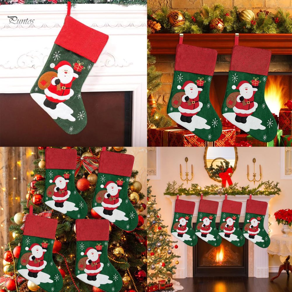 Christmas Stocking Large Xmas Stocking,Stocking Christmas Xmas Stockings for Kids,Xmas Decorations Stockings Ornaments for Christmas,Stockings for Christmas Tree Family Holiday Party Ornament - Image 5