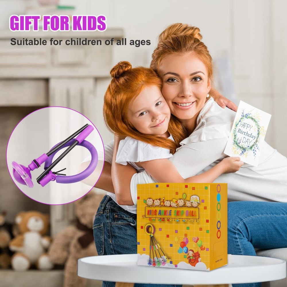 Chridark Toys for Kids 3-8 Year Old: Ankle Skip Ball for Kids Gifts for 3 4 5 6 7 8 9 10 Year Old Boys Girls Toy Birthday Presents Game Toys for Garden Outside Kids Adult - Image 2