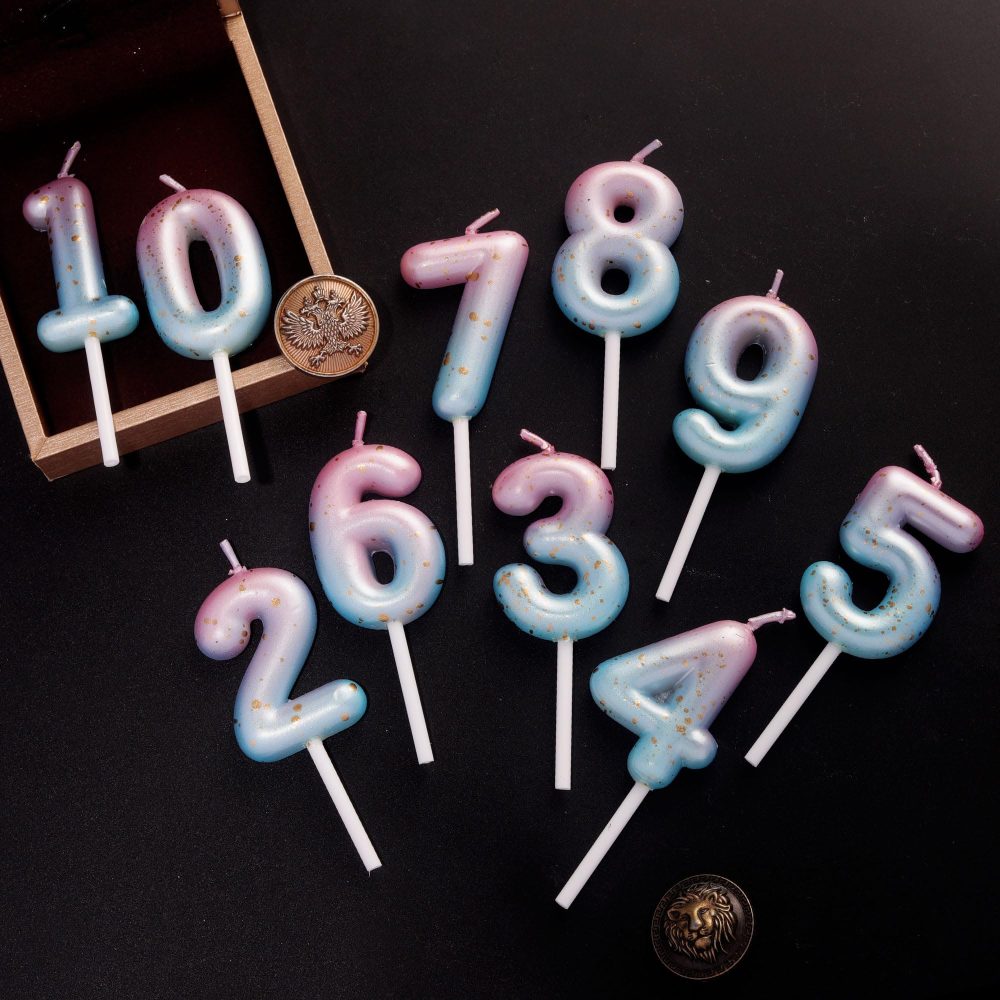 Pink Blue 3 Candle 3rd Birthday Candles for Cake, Cute Number Candle 3 Happy Birthday Candles 3rd Birthday Cake Candles Cake Topper for Girls Birthday Wedding Anniversary Cake Decorations - Image 6