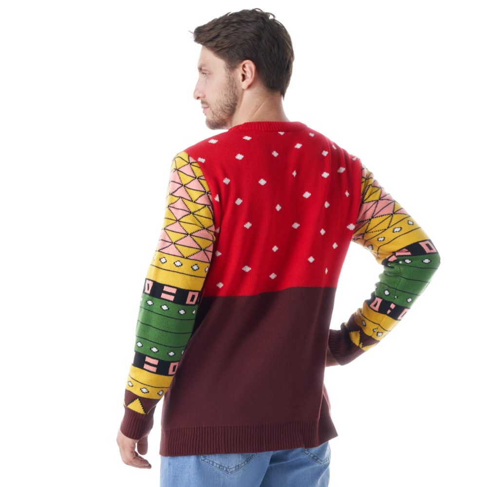 JOYIN Mens LED Light Up Christmas Holiday Ugly Jumpers with Built-in Light Bulbs Ugly Christmas Sweater(XL, Red Santa) - Image 8