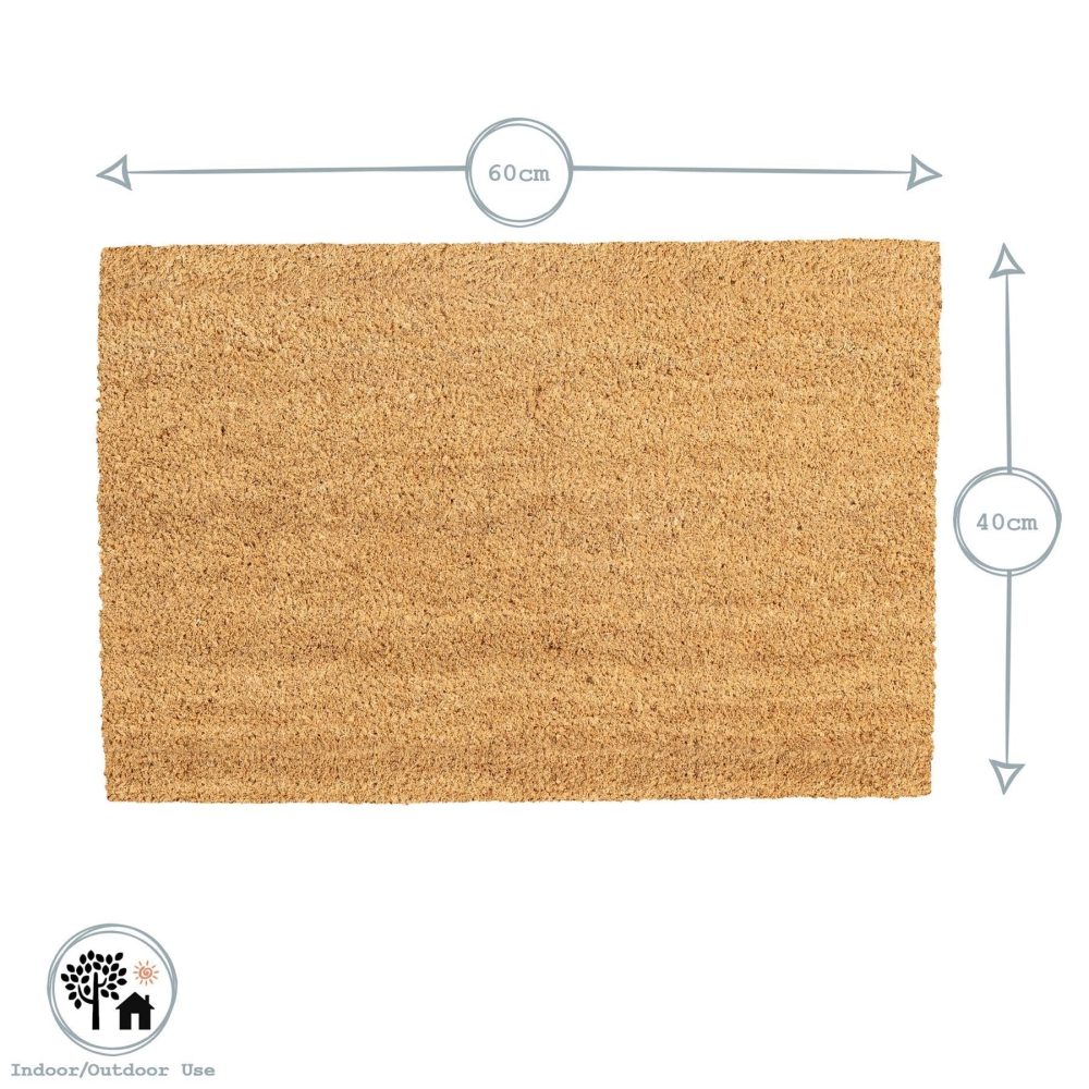Nicola Spring Christmas Door Mat - 60 x 40cm - Ho Ho Ho - Pack of 1 - Indoor Outdoor Coir Doormat Xmas Decor Holiday Season Decorative Front Scraper Rug Floor Mat - Image 5