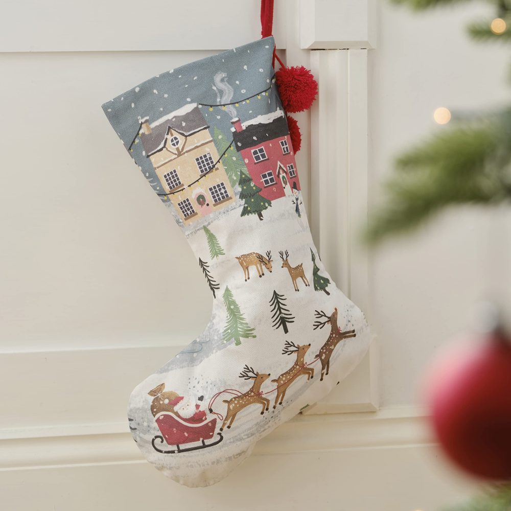 Ginger Ray Fabric Christmas Stocking Holder for Adults and Kids 45cm, / 18inch in Height