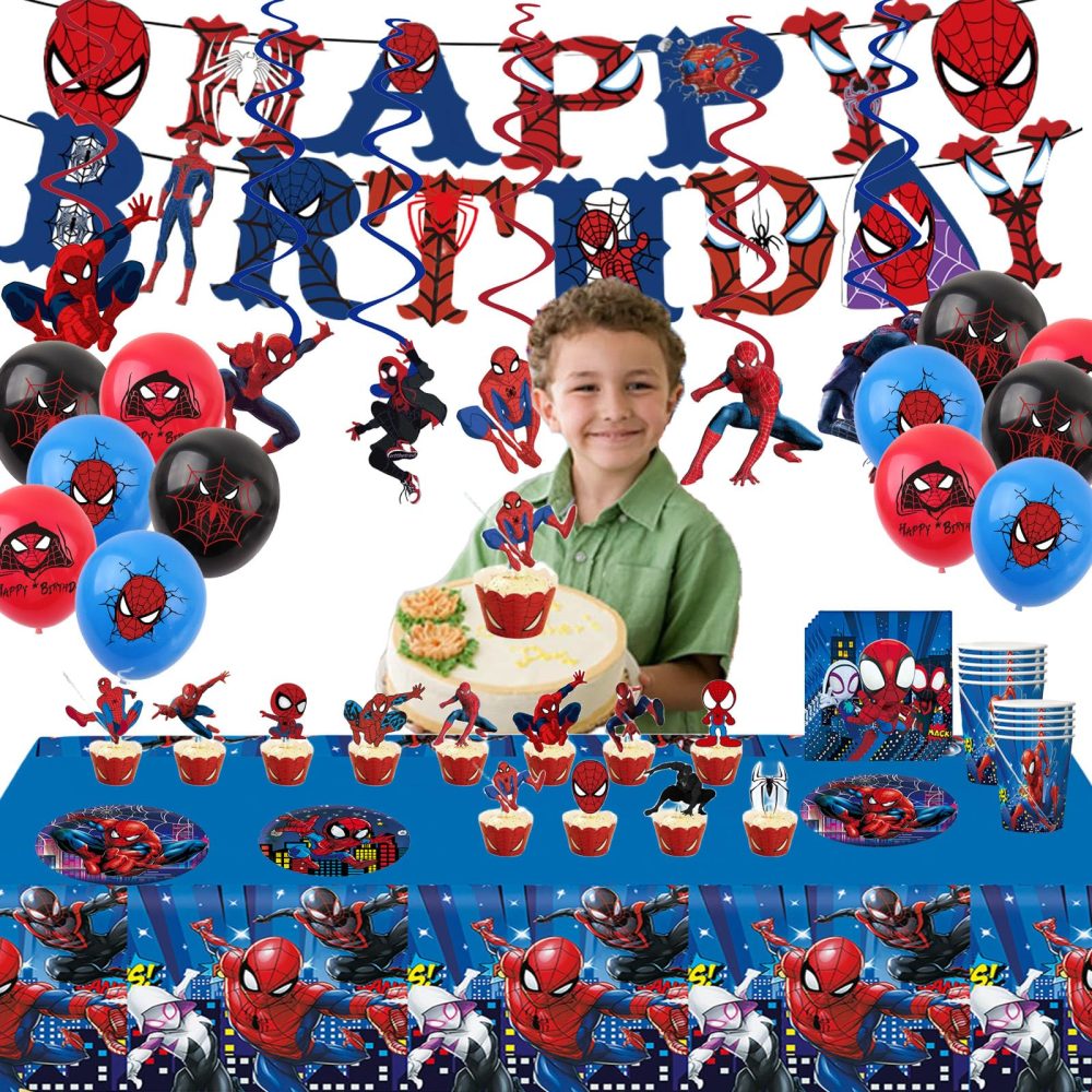 2pcs Superhero Spiderman Table Cloth Tablecover,108*180cm Plastic Marvel Avengers Super Hero Spider-man Party Tablecloths for Kids Boys Birthday Superhero Spiderman Themed Party Decorations Supplies - Image 4