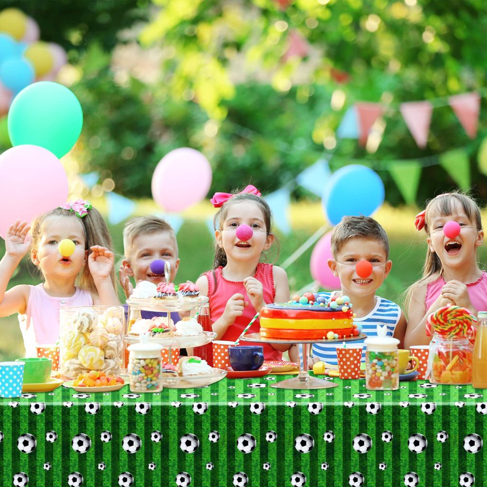 ASTARON 2 pcs Football Table Cloth 137 * 274cm, Soccer Ball Pattern Tablecloth Football Table Covers for Football Events Football Party Decorations for Boys Birthday Soccer Party Supplies - Image 3