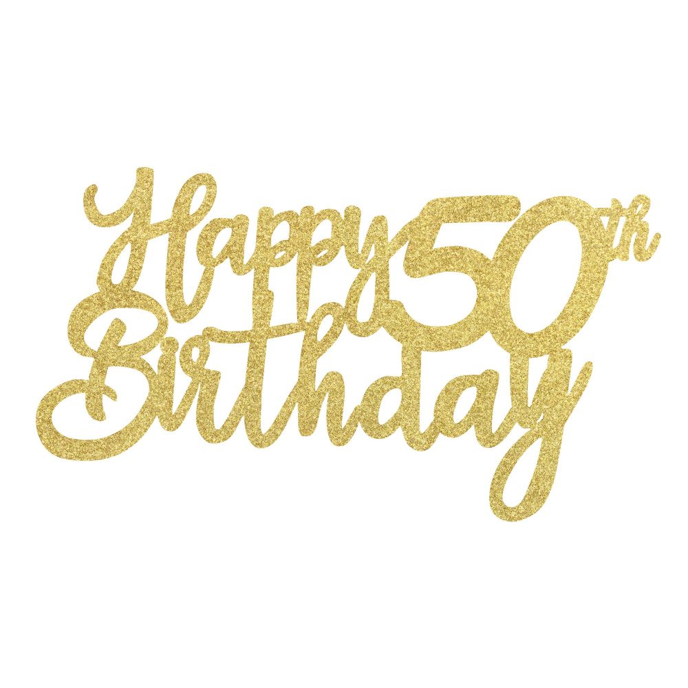3 Pieces Gold Happy 50th Birthday Cake Toppers Happy 50 Cupcake Toppers Cheers to 50 Fabulous Cake Decoration for 50th Birthday Party Decoration Supplies - Image 7