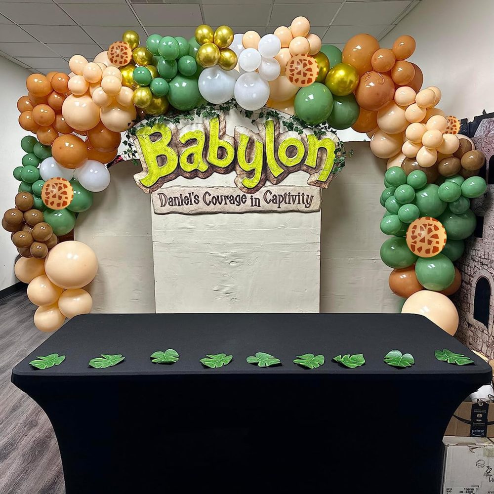 Sage Green Brown Balloons 60 Pcs Jungle Safari Avocado Green Retro Brown Gold Apricot Balloons 12 Inch Giraffe Khaki Brown Balloon for Boys Woodland Wild Animal Baby Shower Birthday Party Decorations - Image 4