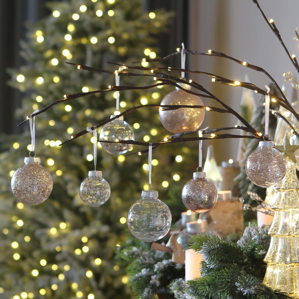 Sea Team 60 mm/2.36 Inch Set of Colourful and Sparkling Painted Ornaments and Hanging Baubles for Christmas Tree – 30 Pieces - Image 7