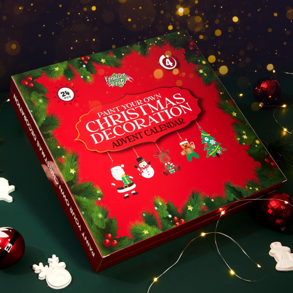 KreativeKraft DIY Advent Calendar 2024 Christmas Decorations 24 Days of Paint Your Own Hanging Ornaments Tree Xmas Gifts Craft Kit for Artists - Image 4