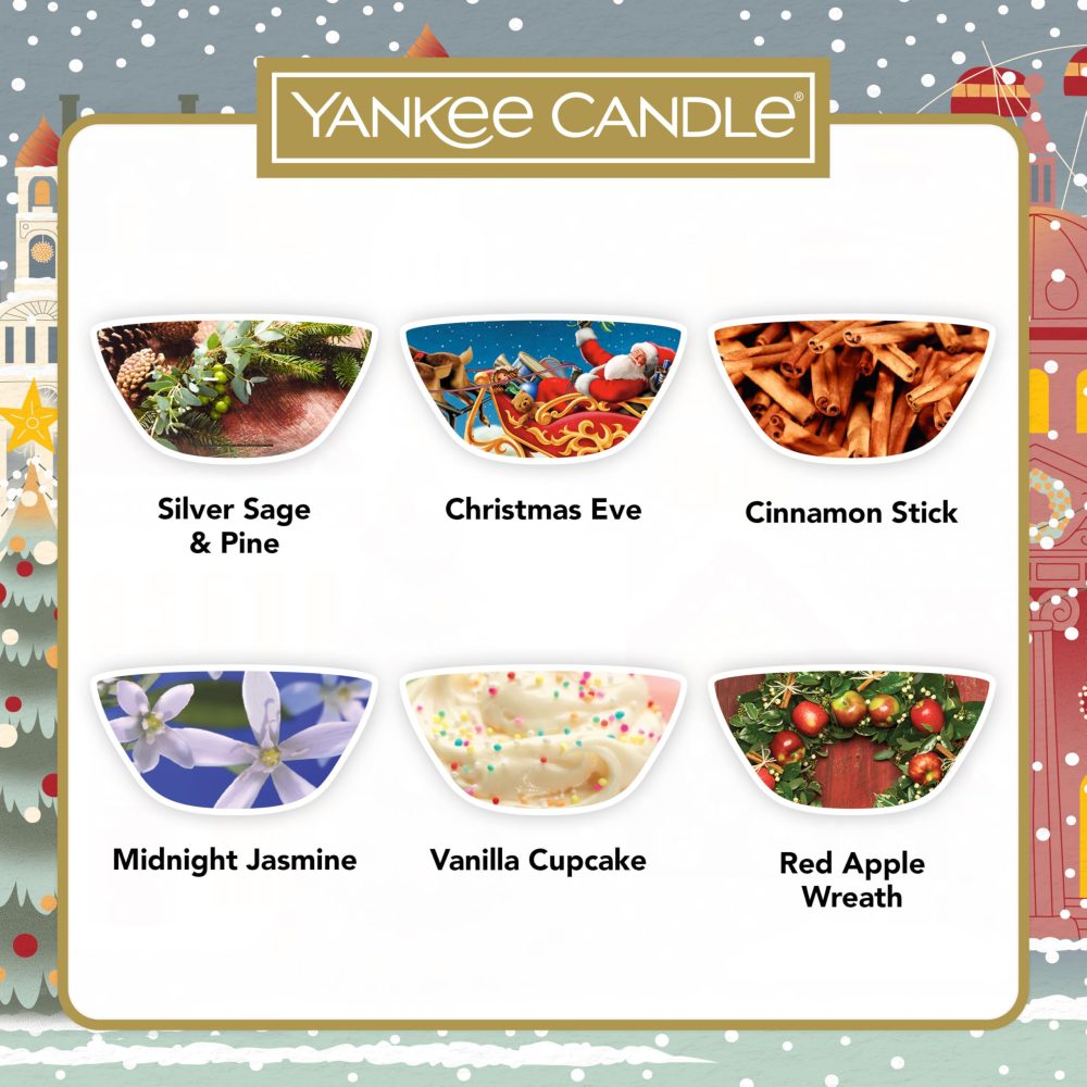 Yankee Candle Christmas Scented Wax Melt Discovery Gift Set, 12 Scented Wax Melts, 1 Wax Melt Burner & 1 Unscented Tea Light, Perfect Christmas Gifts for Women, Signature - Image 4