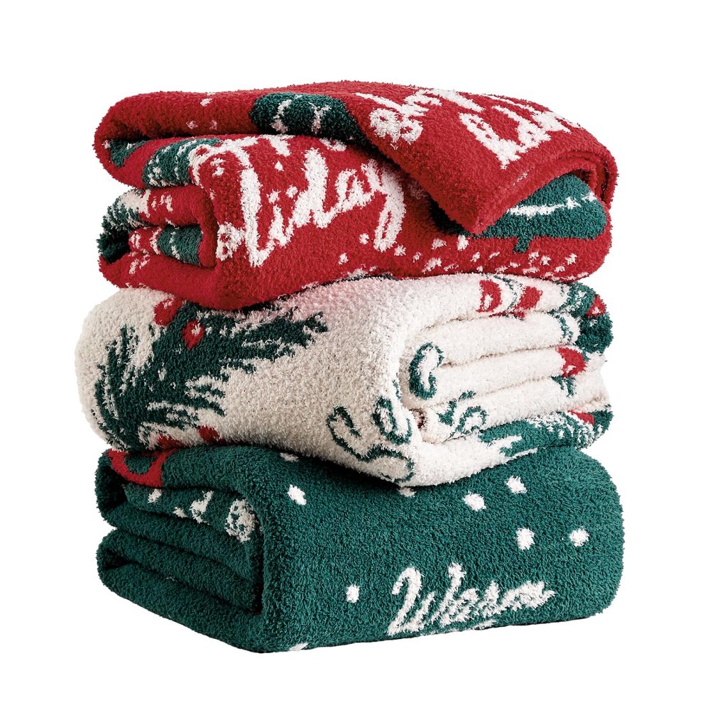 KASYLAN Christmas Blanket Ultra Soft Throw Blanket Reversible Cozy Blankets Fuzzy Plush Throw Blankets for Couch Bed Sofa Travel（127x152cm，Bell） - Image 4