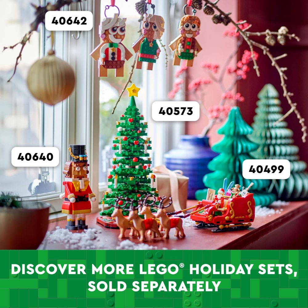 LEGO Iconic Santa’s Sleigh Set, Building Toy for Kids with Minifigure, Reindeer Figures and Guitar, Stocking Filler Idea or fun Christmas Decoration, Gift for 9 Plus Year Old Boys and Girls 40499 - Image 2