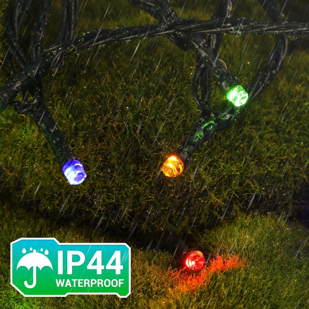 GlobaLink Outdoor Christmas Lights, 20m 200LEDs Color Changing String Lights, Waterproof Mains Powered LED String Lights with 11 Modes & Remote, Timed Fairy Lights for Xmas Tree, Outside, Garden Decor - Image 9
