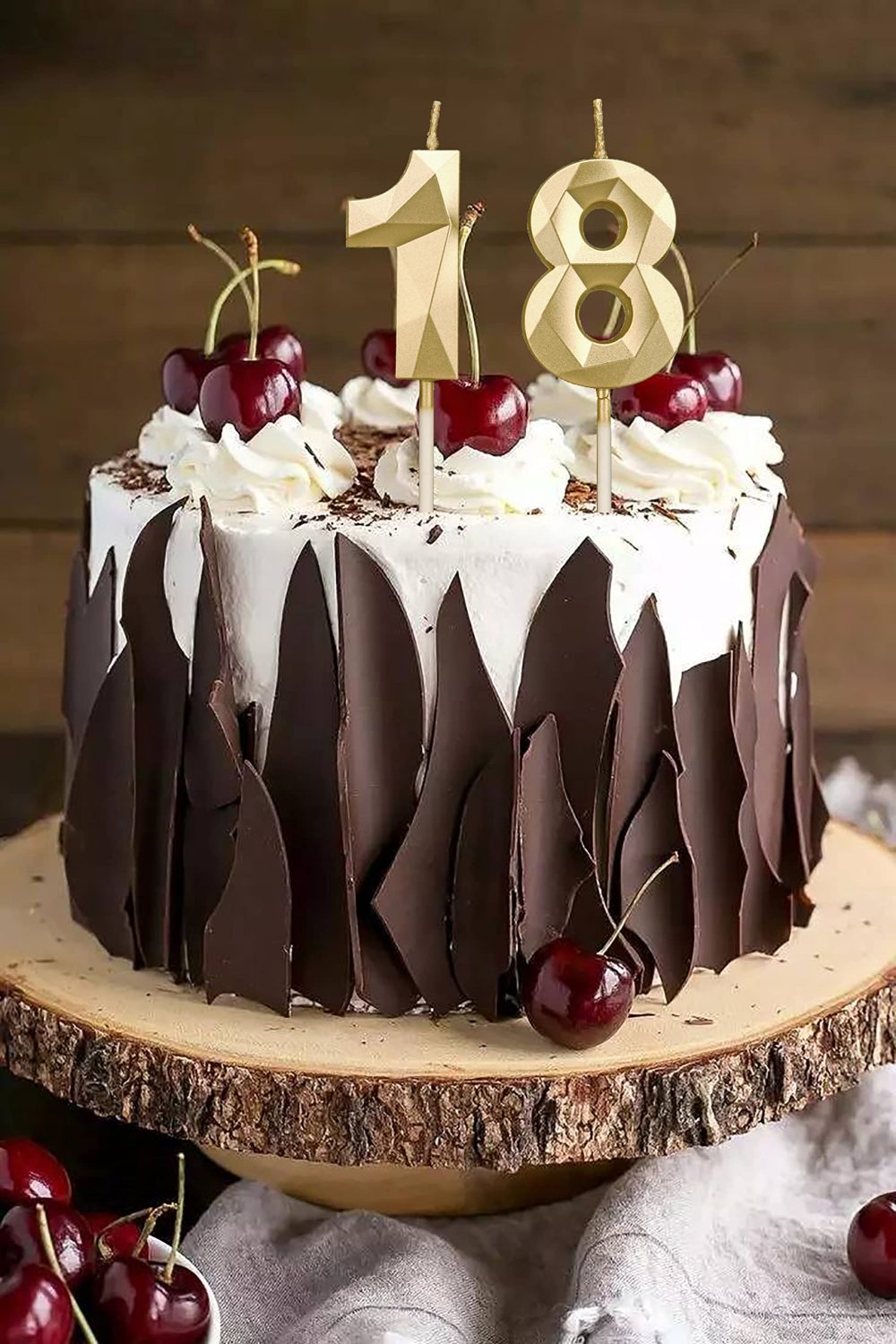 18th Birthday Candles, GoldNumber Candles Birthday Decoration, Happy Birthday Cake Toppers, for Birthday Parties Weddings Company Anniversaries (Gold, 18) - Image 4