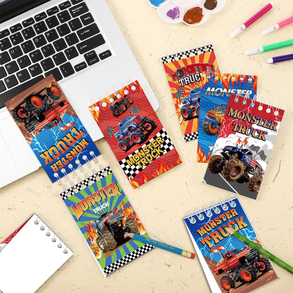 Obussgar Monster Truck Party Favor Supplies including Monster Truck Theme Stickers, Gift Bags, Wristbands, Badge for Kids Birthday Party Supplies - Image 2