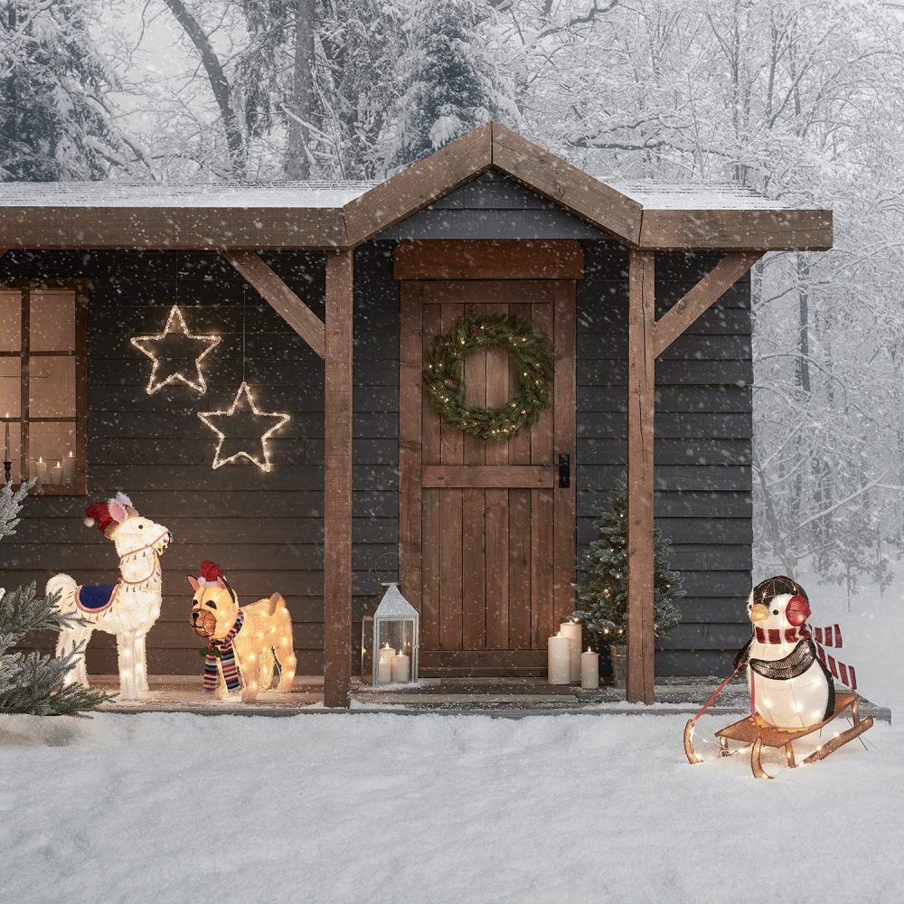 Lighs4fun Outdoor Christmas Light Up Bulldog Dog Figure Garden Decoration with 50 Warm White LEDs & Timer 55cm - Image 2