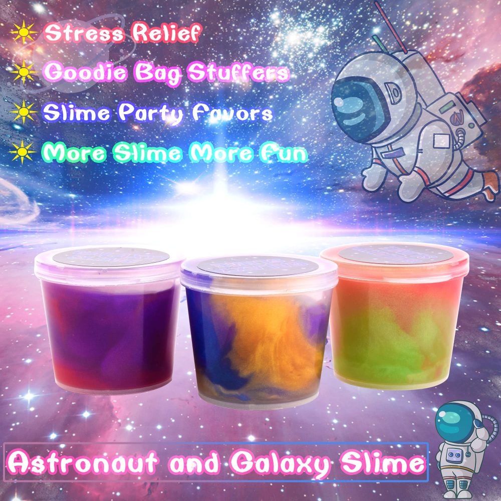 20 Packs Colorful Galaxy Slime, Stretchy & Non-Sticky,Idea Stocking Stuffers for Christmas,Party Favors for Kids, Sensory and Tactile Stimulation, Stress Relief, Educational Game, for Girls & Boys - Image 4