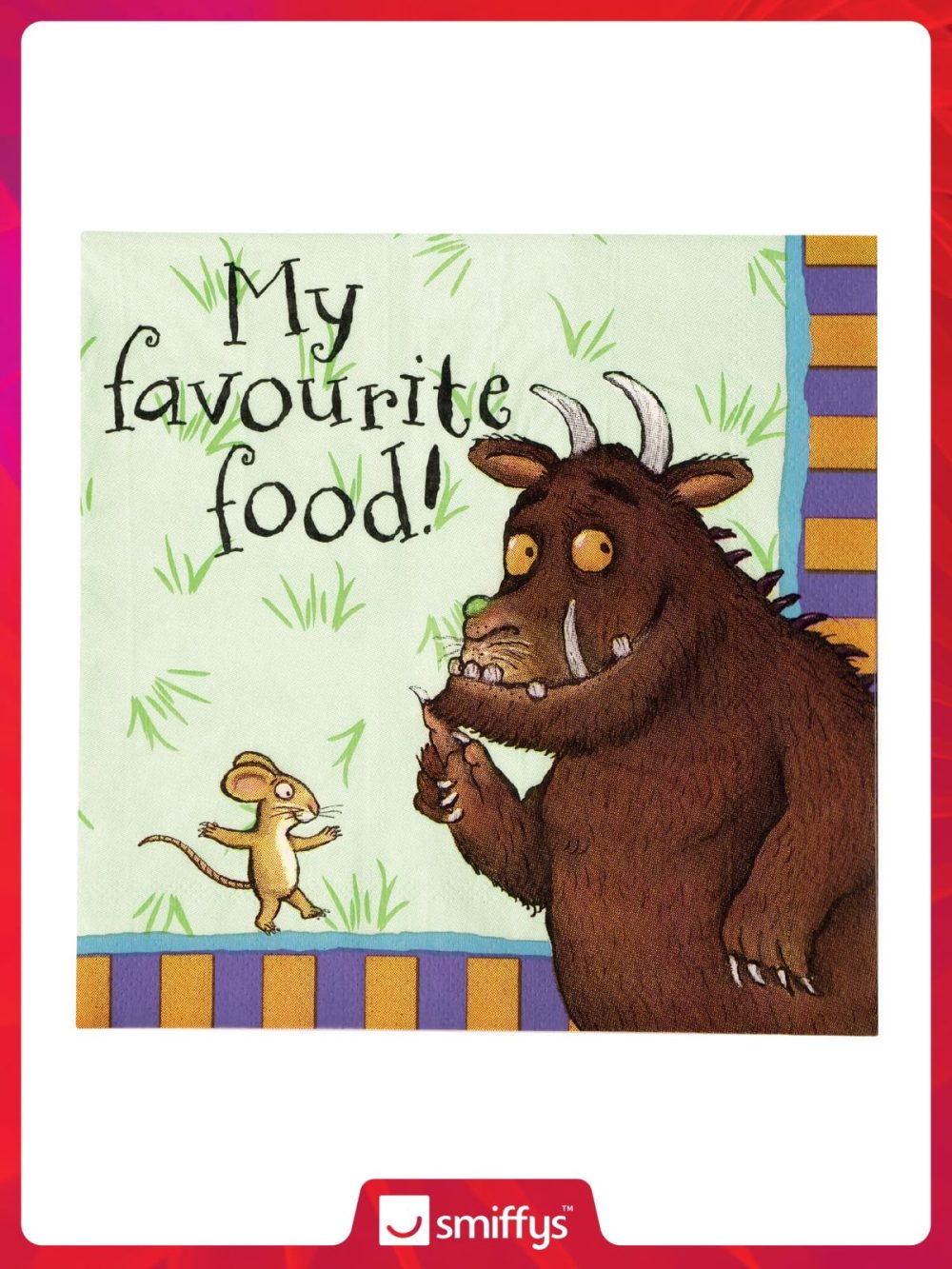 Smiffys The Gruffalo Tableware Party Napkins x16, Disposable Napkins with Classic Gruffalo Design, Official Gruffalo License Partyware, Perfect for Themed Parties, Birthday Parties, or Events - Image 4