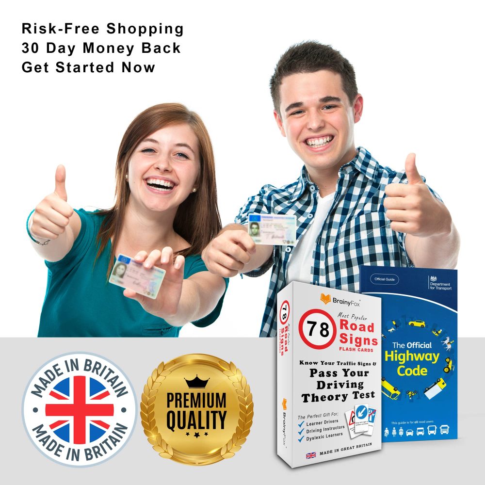 UK Driving Theory Test Kit: Includes The Highway Code Book 2024 UK + 78 Road Signs Flash Cards. Official DVSA & DVLA Book kit for 16th, 17th, 18th Teenage Girls & Boys Birthday Gifts - Image 3