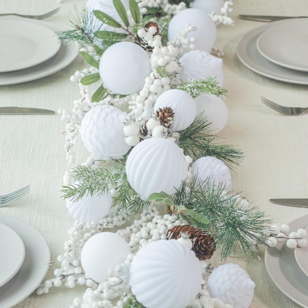 KI Store White Velvet Christmas Balls 25pcs Shatterproof Flocked Christmas Tree Ornaments Assorted for Xmas Tree Decorations - Image 5