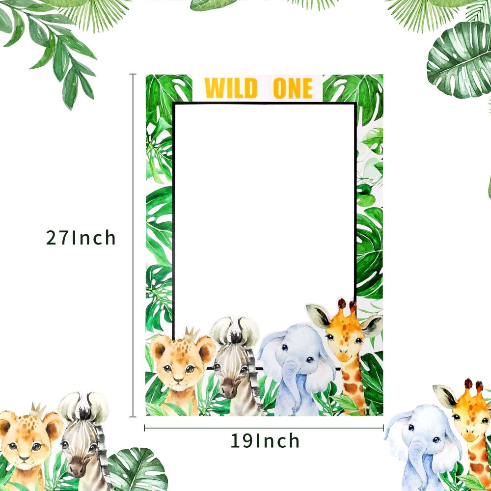 JeVenis Wild One Party Supplies Wild One Photo Booth Props Wild One Birthday Decoration Boy Jungle First Birthday Party Supplies Safari Party Favors - Image 4