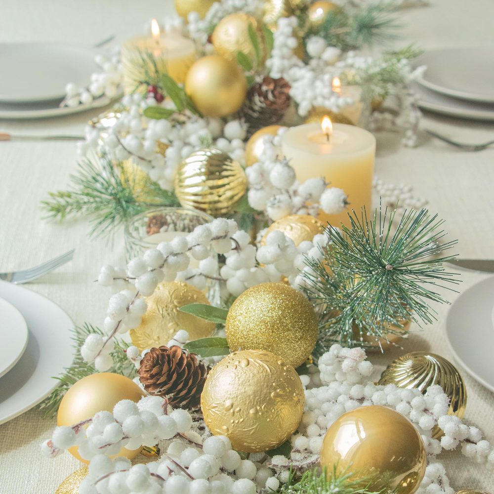 KI Store Gold Christmas Baubles 80mm Christmas Tree Decoration Ornaments 18pcs Shatterproof Balls for Xmas Hanging Decorations Festival Holiday Decor - Image 4
