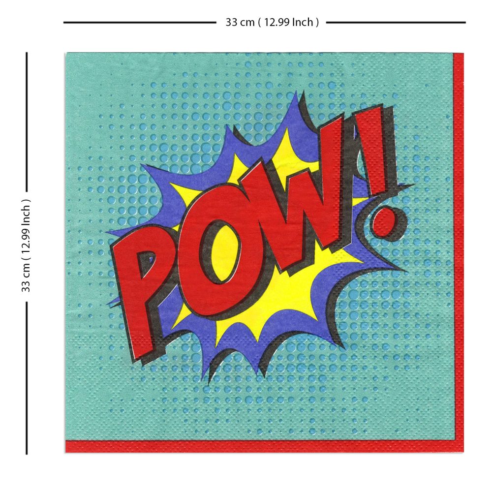Eco-Friendly Super Hero Themed Kids Birthday Party Kit for 8 Guests - Complete Tableware Set with Plates, Cups, Napkins, and Table Cover - Ultimate Party Supplies and Decorations Package - Image 7