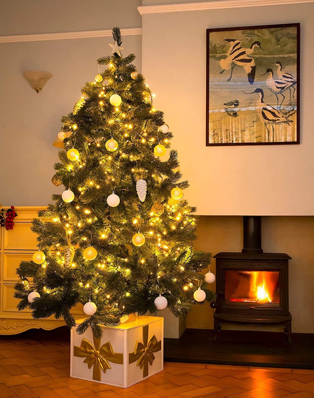 All About Christmas Exclusive Christmas Tree Stand Suitable for both Real Christmas Trees & Artificial Christmas Trees - Tree Stand Including 5 Litre water Reservoir for Real Trees - White - Image 6