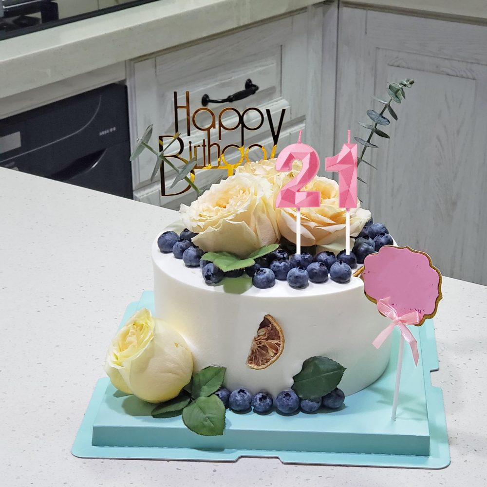 21th Birthday Candles, Pink Number Candles Birthday Decoration, Happy Birthday Cake Toppers, for Birthday Parties Weddings Company Anniversaries (Pink, 21) - Image 6
