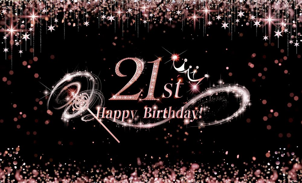 Rose Gold Happy 21st Birthday Banner Backdrop Decorations for Girls Extra Large Fabric 21 Year Old Birthday Finally Legal Twenty One Party Photography Background Decor Sign Photo Booth Party Supplies - Image 6