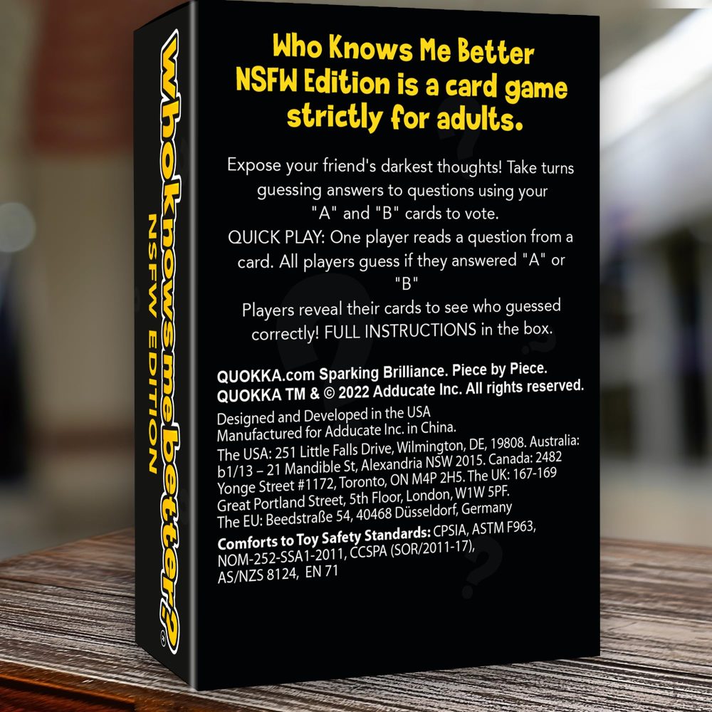 Card Games For Adults - Who Knows Me Better? NSFW Edition - Hilarious Party Game | Would You Rather? - Quiz Games For Adults Party - Image 2