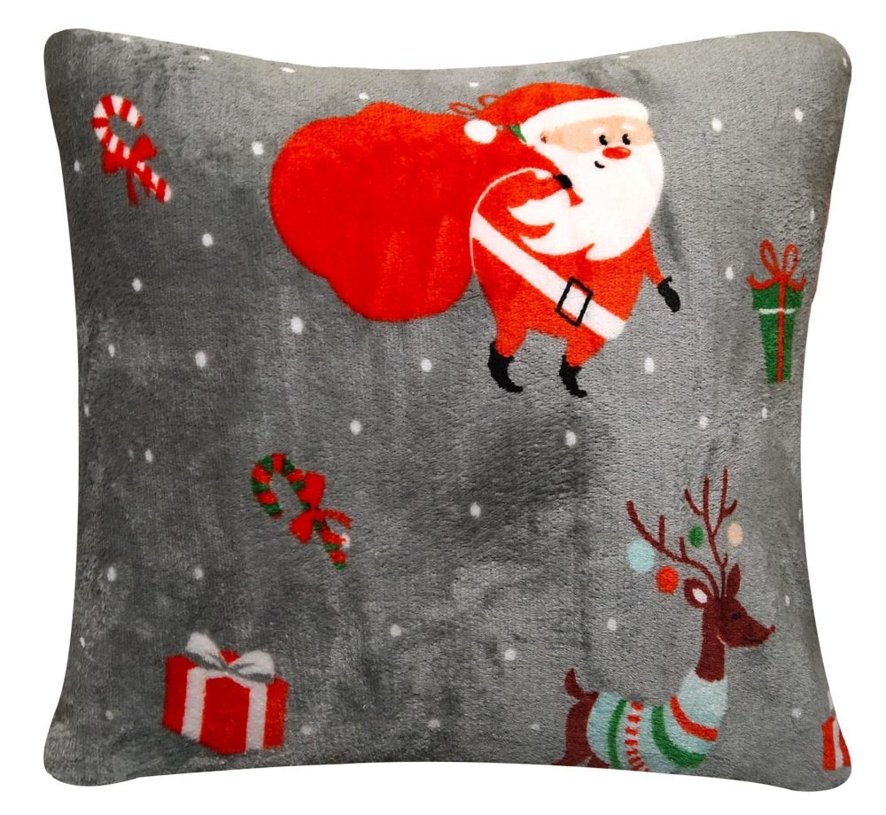Olivia Rocco Teddy Duvet Cover Set Fleece Soft Fluffy Quilt Sets Thermal Warm Xmas Festive Bedding, Cushion