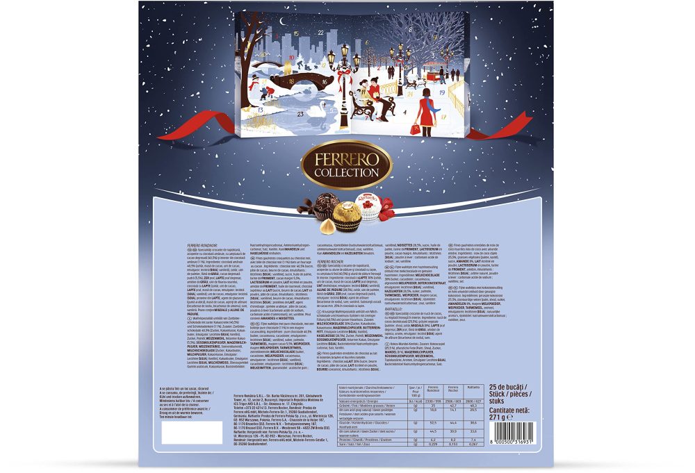 Ferrero Collection Premium Christmas Chocolate Advent Calendar 2024, Includes Rocher, Raffaello and Rondnoir Pralines, Box of 25 Speciality Chocolates (271g) - Image 3