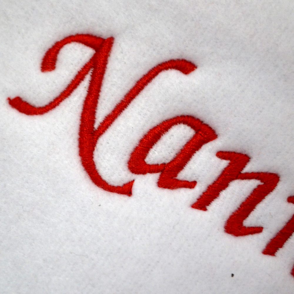 Always Personal Personalised Embroidered Red & White Classic Christmas Xmas Hanging Stockings - Santa or Snowman with Custom Name (Santa) - Image 2