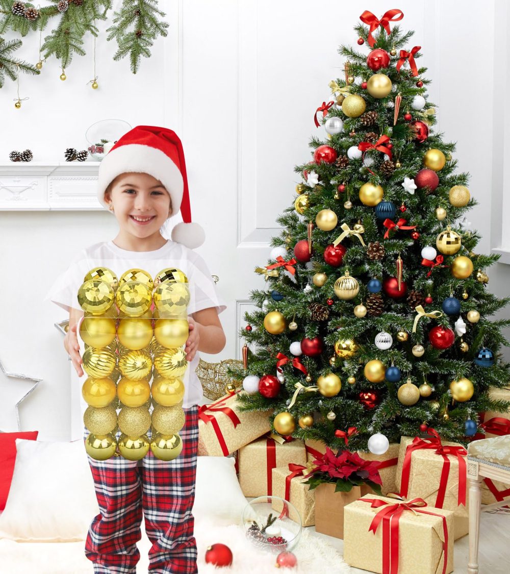BLAZOR 36Pcs Christmas Balls Ornaments for Xmas Christmas Tree - Shatterproof Christmas Tree Decorations Large Hanging Ball for Holiday Wedding Party Decoration - Image 3