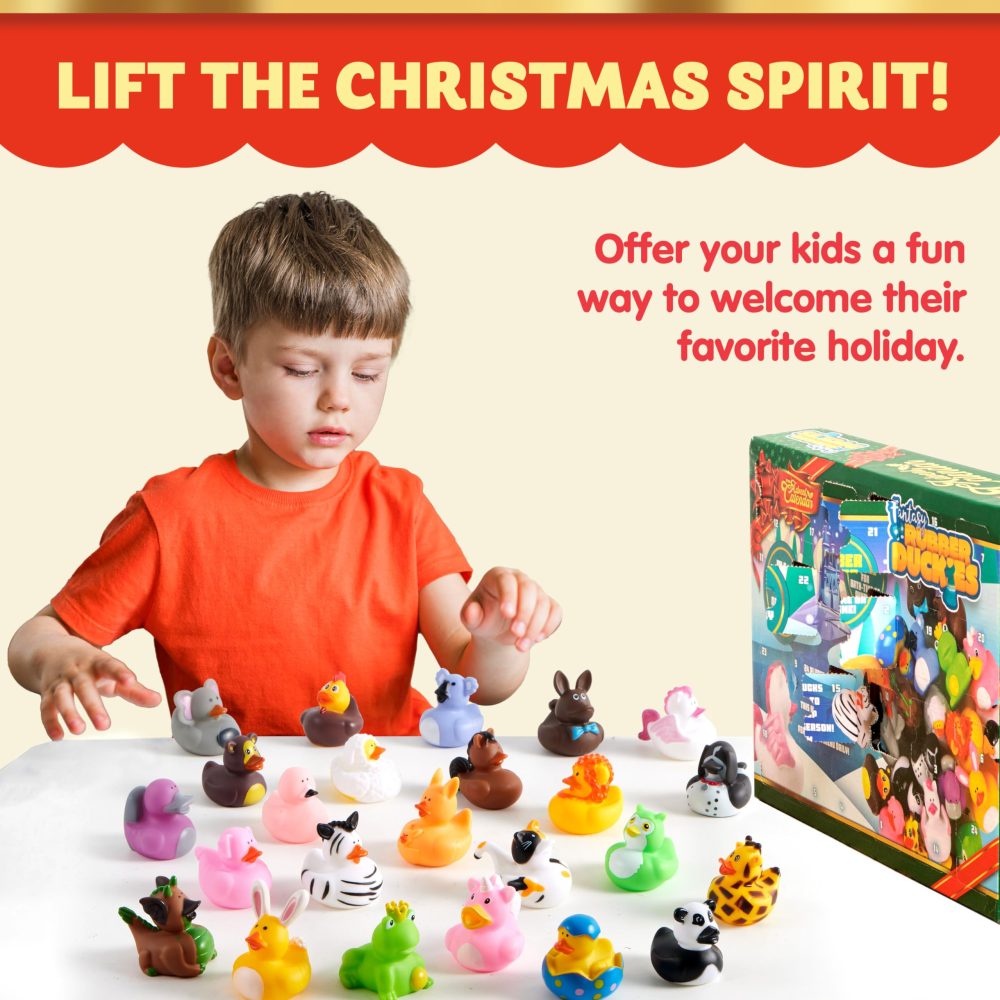JOYIN 24 Days Christmas Advent Calendar 2024 with 24 Animal Rubbers for Kids Toddlers, 24 Days Countdown Advent Calendar - Image 8