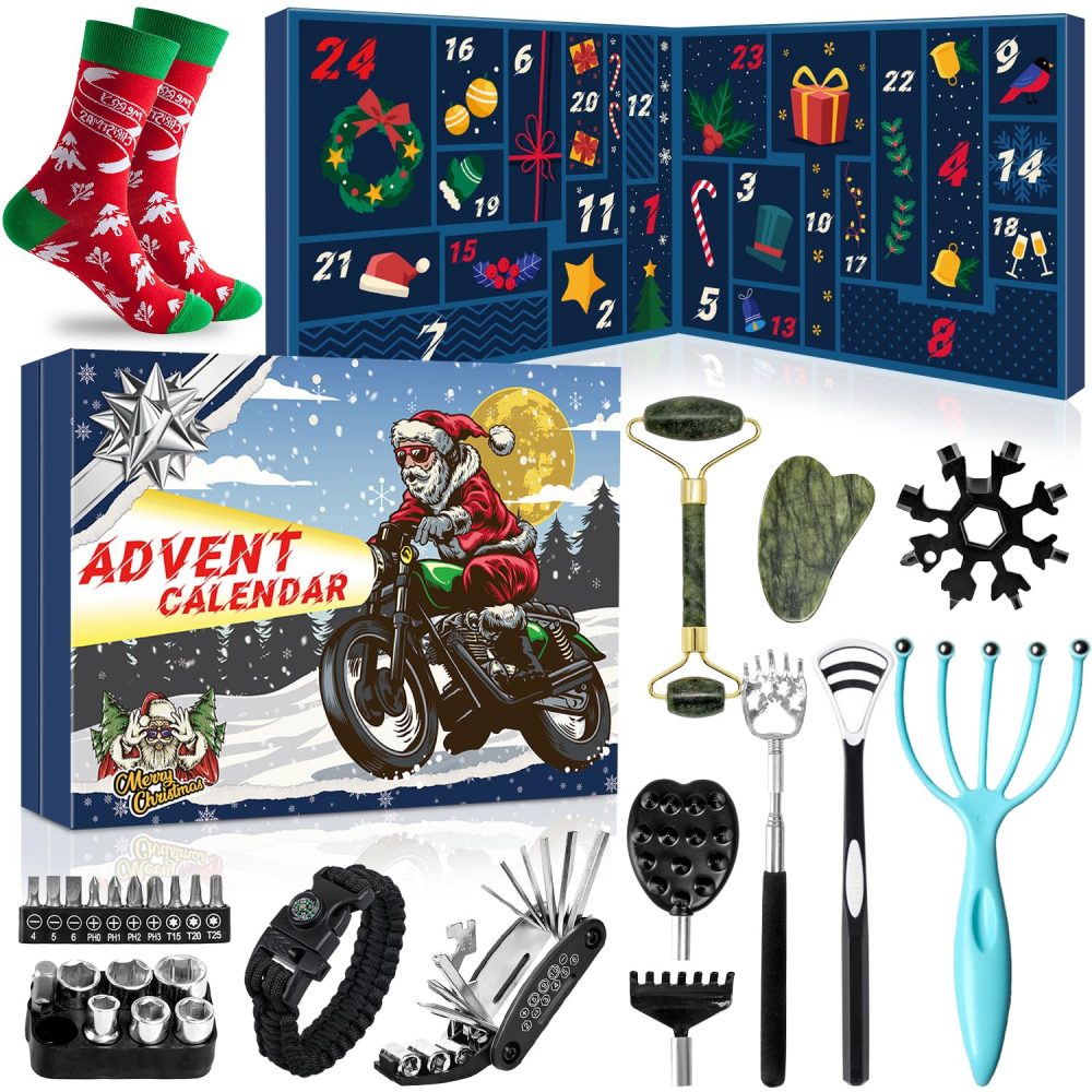 iZoeL Advent Calendar 2024 Men Tools Sets Adult Advent Calendar for Men Tool Kit Teen Advent Calendar Xmas Calendar Teenager Boy Christmas Calendar Men 24 Basic Hand Tools - Image 3