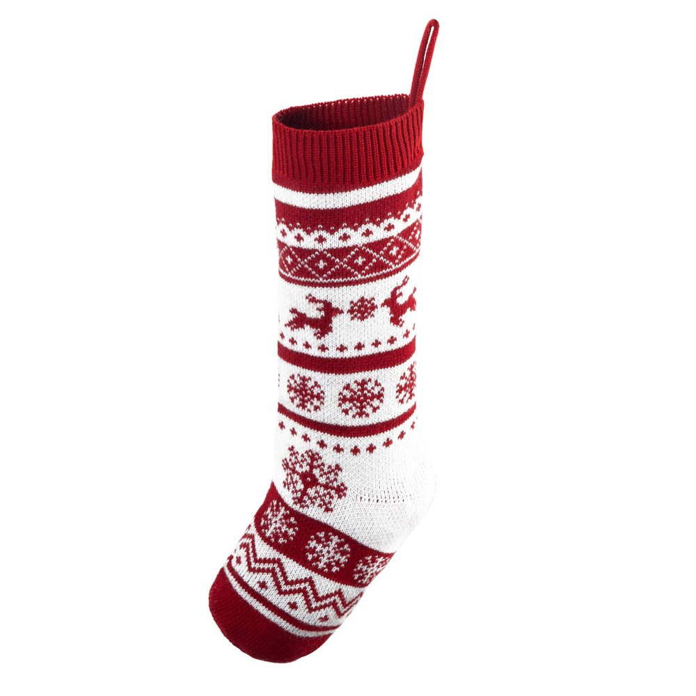 6 Pack 45cm Knit Christmas Stockings, Large Rustic Yarn Xmas Stockings for Family Holiday Decorations - Image 5