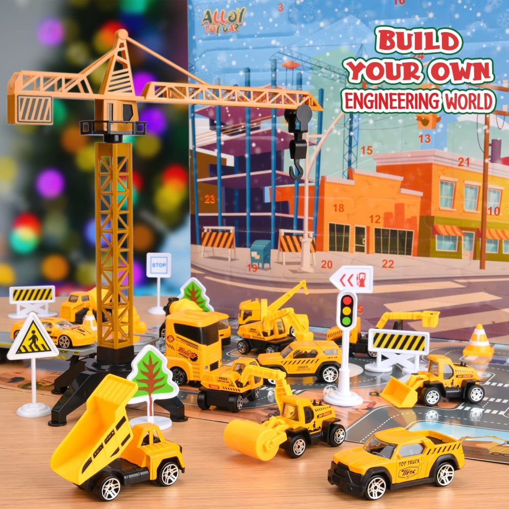 MDINGTD Kids Advent Calendar 2024, Toys Cars for 3 4 5 6 7 Year Old Boys Advent Calendar 2024 Kids' Play Vehicles 3-8 Year Old Boy Gifts Christmas Calendar Toy Advent Calendar Advent Calendar for Kid - Image 4