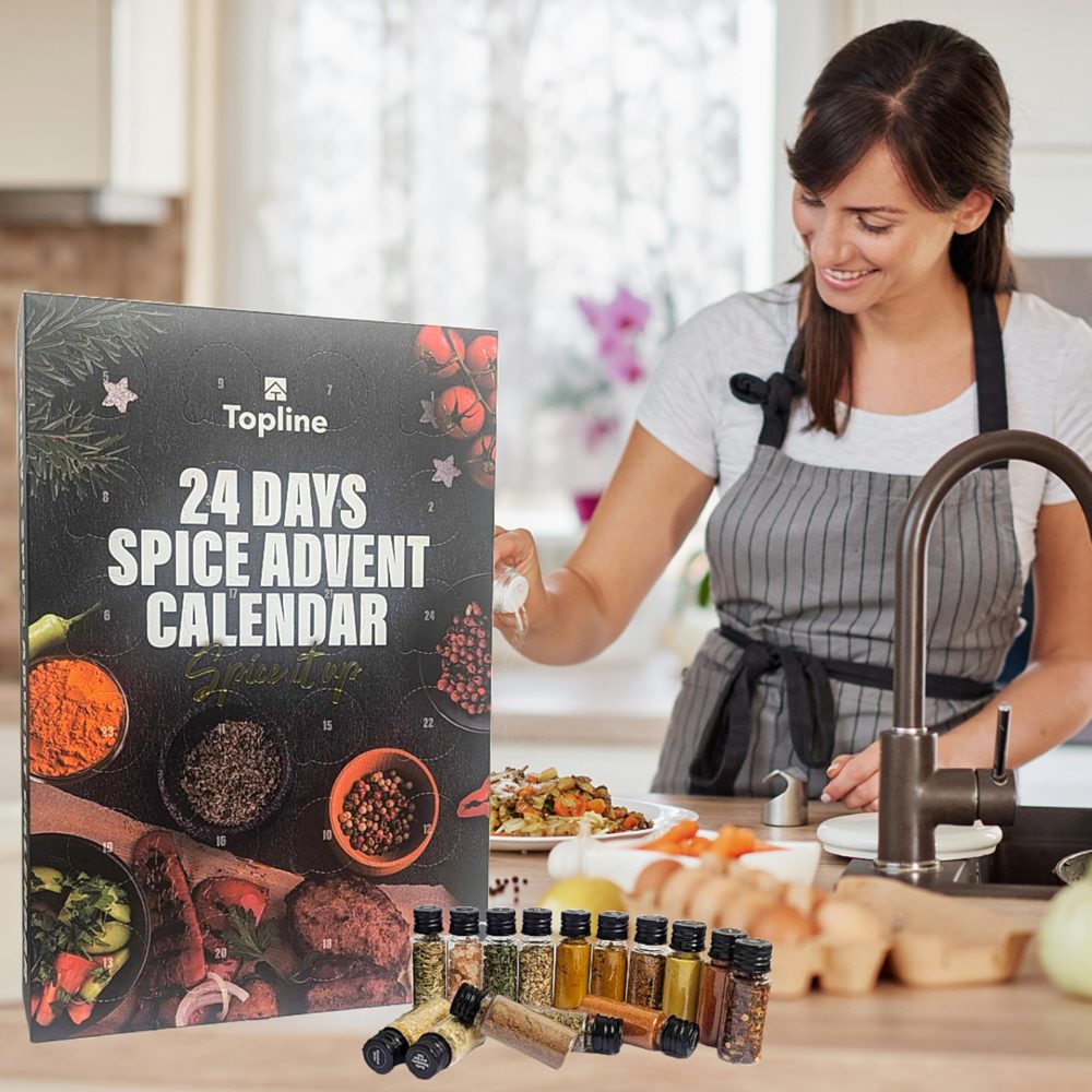 Gourmet Spice Advent Calendar 2024 for Chefs - Premium 24 Seasoning, Mixed Herbs & Spice Jars Unique Advent Calendar for Stocking Filler, Christmas Gifts, Birthdays - Image 3