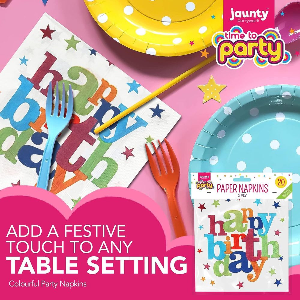 20pk Disposable Happy Birthday Napkins | Kids Napkins Party | Kids Party Napkins Birthday Napkins for Women Party Napkins Kids | Happy Birthday Serviettes - Image 5
