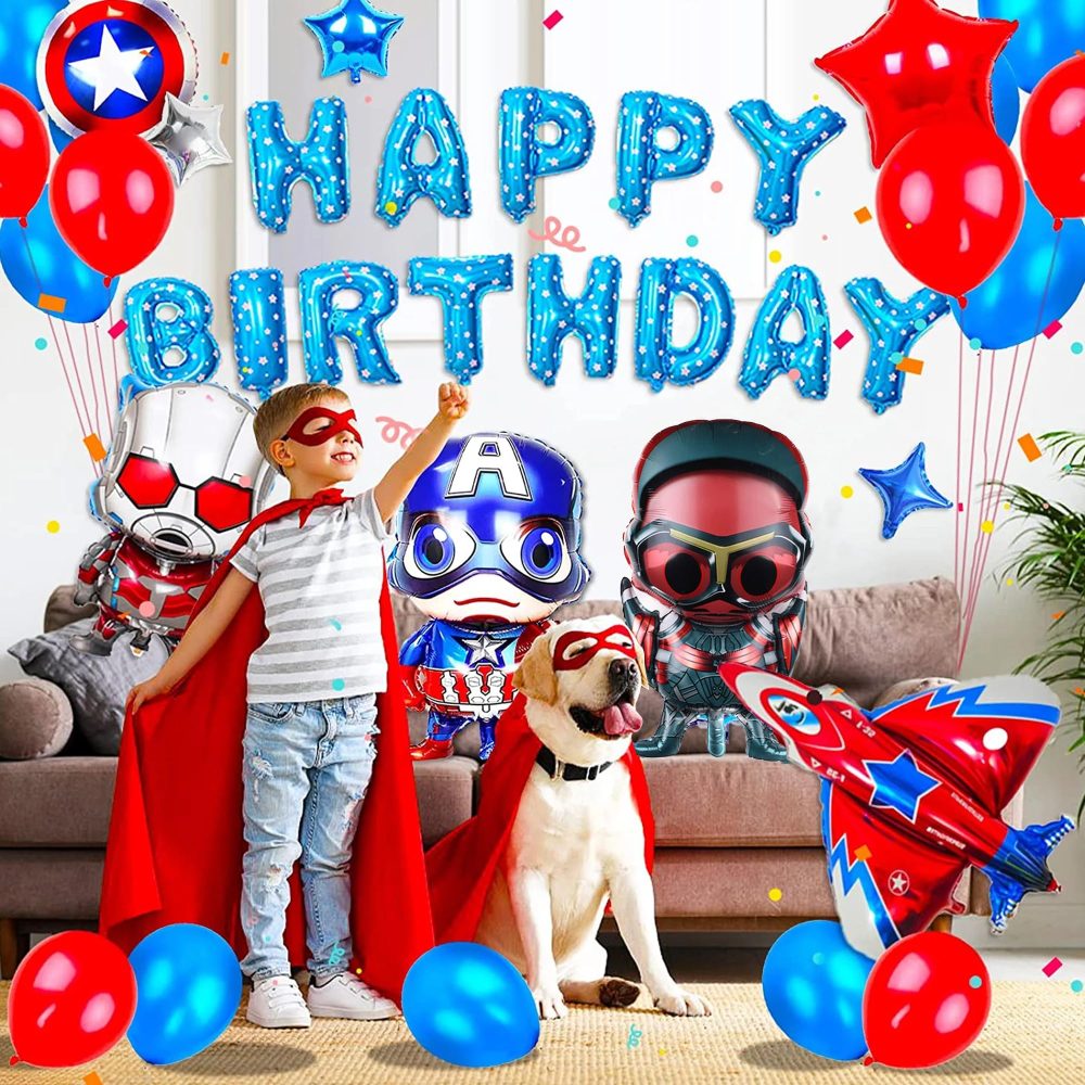 Direct Spech Ltd - 72 Pack Superhero Birthday Party Decorations Set with Balloons Arch, Superheroes Backdrop and Happy Birthday Banner Perfect for Boys Superheroes Themed Birthday Party - Image 6